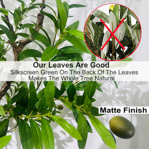 Artificial Faux Olive Tree – Realistic Indoor Potted Silk Plant
