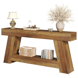 Farmhouse Console Table 70.9" with 2-Tier Storage