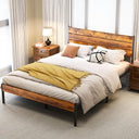 Metal Platform Bed Frame with Headboard and Footboard
