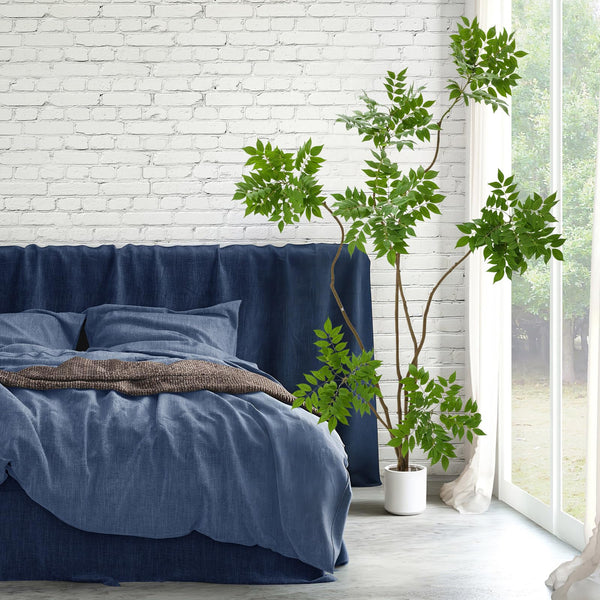 6 ft Artificial Sumac Tree with Pot – Indoor Faux Floor Plant
