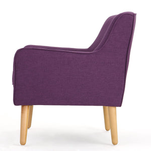 Mid-Century Fabric Arm Chairs, Set of 2 – Purple