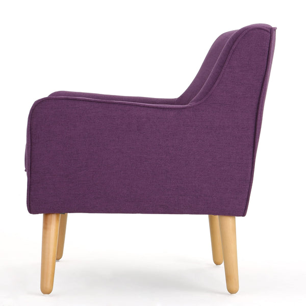 Mid-Century Fabric Arm Chairs, Set of 2 – Purple