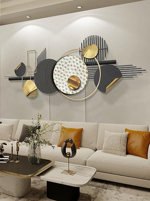Metal Wall Sculpture Set – Large Abstract Geometric Wall Art