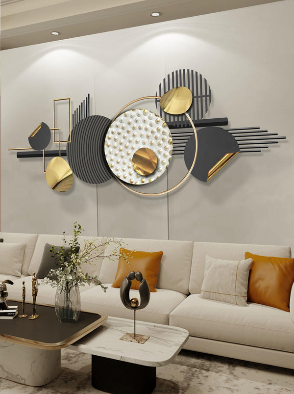 Metal Wall Sculpture Set – Large Abstract Geometric Wall Art