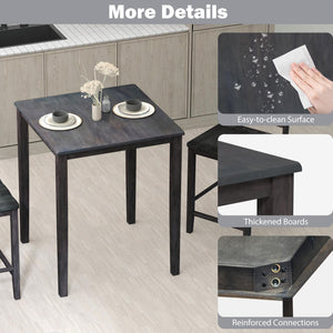 Square Counter Height Dining Table, 30"x30"x36"