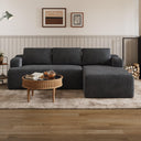 L-Shaped Modular Sectional Sofa with Coil Support