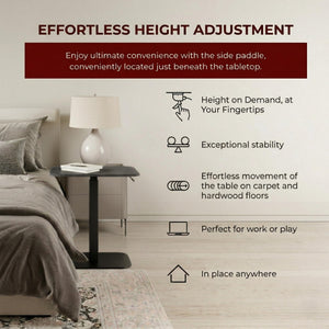 Height Adjustable C-Shape Side Table