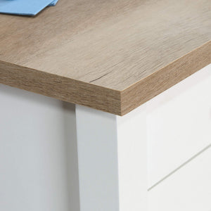 L-Shaped Executive Desk with Drawers & File Storage