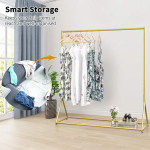 Freestanding Metal Clothing Rack