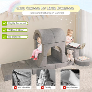 Modular Kids Play Couch – 68" Convertible Foam Sofa