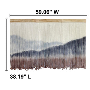 Extra Large Mountain Dip-Dye Macrame Wall Hanging