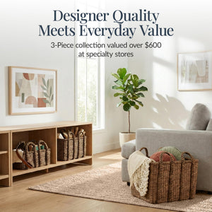 3-Piece Woven Storage Baskets Set