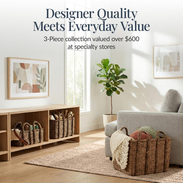 3-Piece Woven Storage Baskets Set