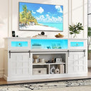 Fireplace TV Stand with Power Outlet & Storage Drawers