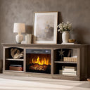 70" Fireplace TV Stand with Electric Fireplace