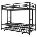Metal Twin Over Twin Bunk Bed with Trundle