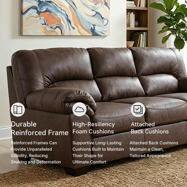 WalkerPoint Contemporary Sofa – Dark Brown