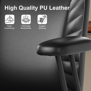 Mid-Back Ergonomic Office Chair with Wheels