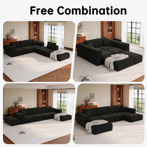 Oversized Modular Sectional Sofa Bed with Extra Deep Seat