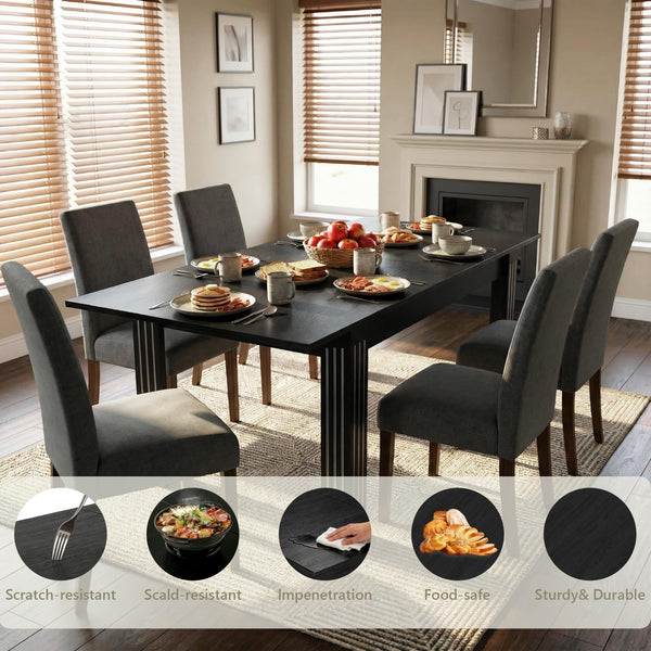 Expandable Dining Table 54"–84" | Seats 4–10 | Engineered Wood