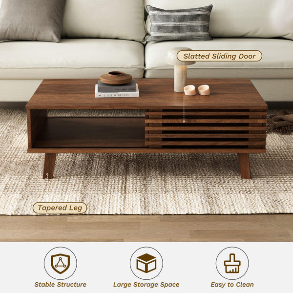 Mid-Century Modern Coffee Table with Storage