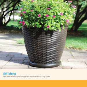 Wicker Planter Pot — Indoor & Outdoor, 16" & 18"