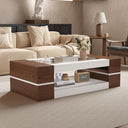 47" 2-Tier Glass Top Coffee Table