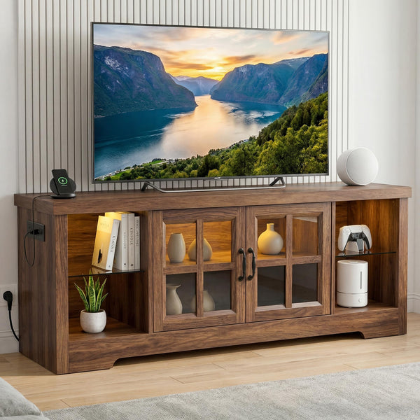 55" LED TV Stand with Charging Station
