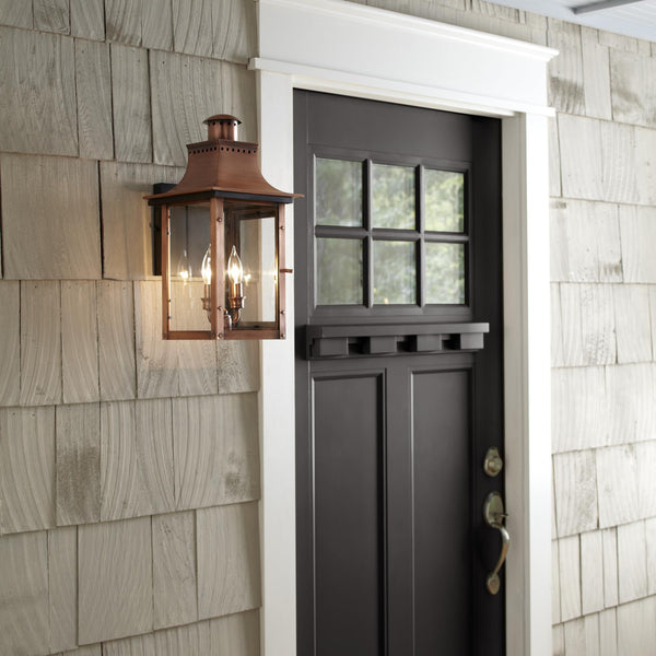 Aged Copper Outdoor Wall Lantern 2-Light