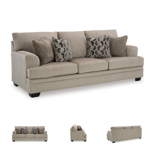 Contemporary Sofa with 4 Toss Pillows