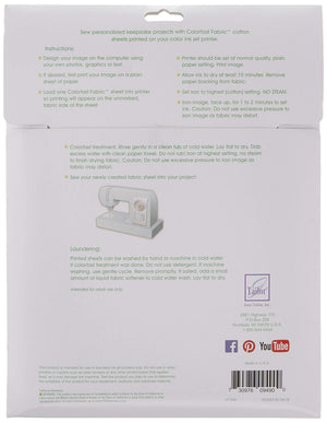 Colorfast Inkjet Printable Cotton Fabric Sheets 8.5x11