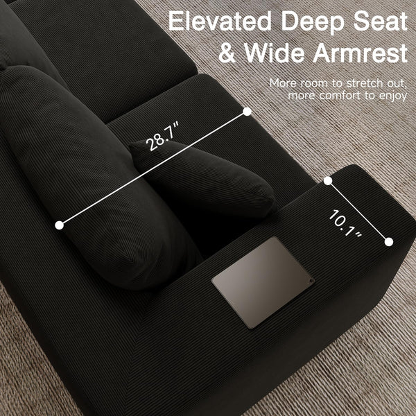 Oversized Modular Sectional Sofa Bed with Extra Deep Seat