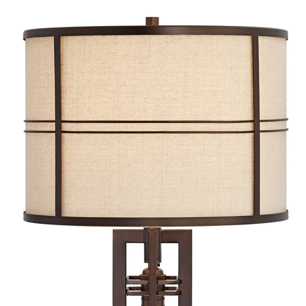 Industrial Table Lamp with Dimmer, USB Port & Nightlight – 28" Tall