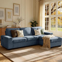 L-Shaped Sectional Sleeper Sofa with Chaise & 110L Storage