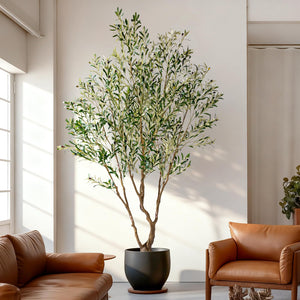 Faux Olive Tree with Pot & Moss — Large Indoor Artificial Plant