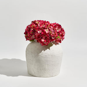 White Ceramic Oval Vase – Zen Minimalist Farmhouse Decor
