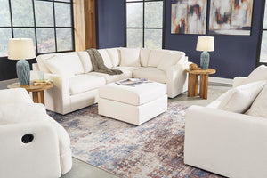 Swivel Glider Rocker Recliner with Hidden Storage – Beige