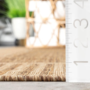 8x10 Indoor Outdoor Area Rug – Bordered Light Brown