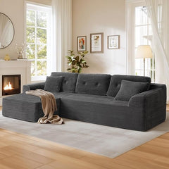 Modular Sectional Sofa with Left-Facing Chaise & Deep Seat