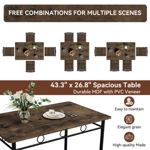 5-Piece Dining Table Set with 4 Chairs