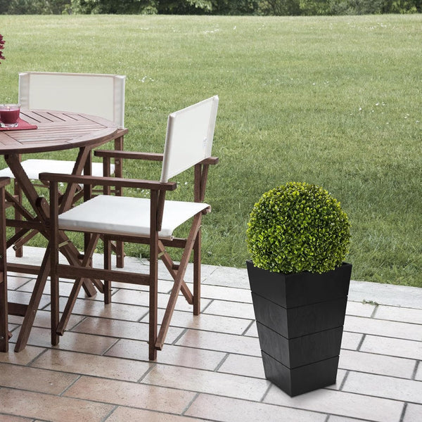 Artificial Boxwood Topiary with LED Lights & Pot