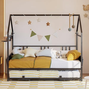 Twin Daybed with Trundle and Storage