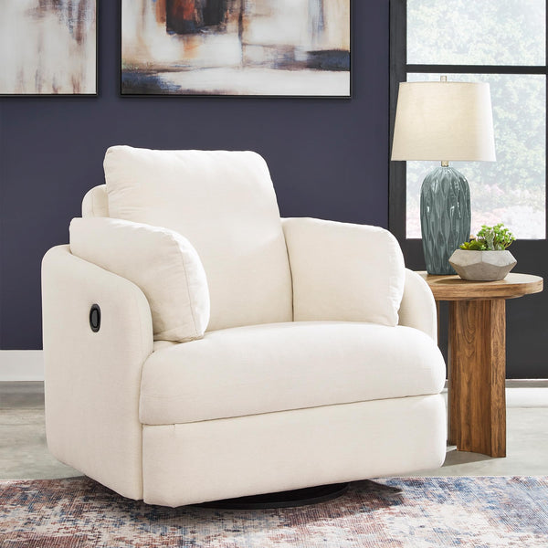 Swivel Glider Rocker Recliner with Hidden Storage – Beige