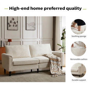 80" Corduroy Loveseat Sofa – Beige