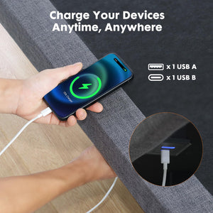 Full Adjustable Bed Frame with Wireless Remote and USB Ports
