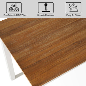 5-Piece Solid Wood Dining Table Set for 4
