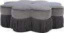 Flower Shape Velvet Ottoman