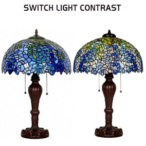 Tiffany Style Purple Wisteria Table Lamp