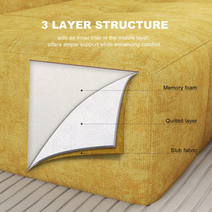 L-Shaped Modular Sectional Sofa with Deep Seat