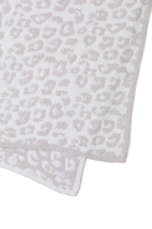 CozyChic Throw Blanket – Leopard Animal Print, 54" x 72", Cream-Stone